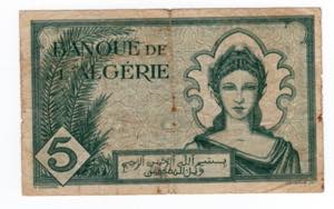 Algeria - 5 Francs 1942 - P#91 - Pieghe, ... 