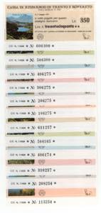Lotto n.12 Miniassegni - ... 