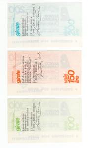 Lotto n.3 Miniassegni - Busto Arsizio, 1976, ... 