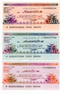 Lotto n.3 Miniassegni - ... 