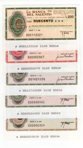 Lotto n.5 Miniassegni - ... 