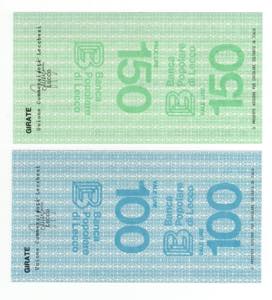 Lotto n.2 Miniassegni - Lecco, 1977, Banca ... 
