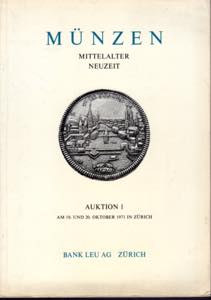 LEU BANK. Auktion 1. Zurich, 19\20 - ... 