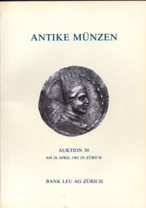 BANK LEU . - Auktion, 30 Zurich, 28 - April, ... 