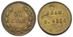Peso Monetale - Italia - 20 Lire - Punzoni ... 