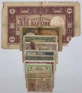 Regno dItalia - Lotto di 10 banconote - ... 