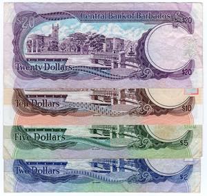Barbados - Lotto n.4 Banconote composto da: ... 