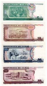 Cuba - Lotto n.4 Banconote composto da: 5, ... 