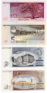 Estonia - Lotto n.4 Banconote composto da: 1 ... 