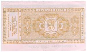 Banco di Napoli - Mini assegno da 100 Lire a ... 