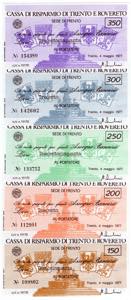 Lotto di 45 mini assegni ... 