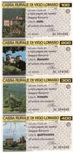 Lotto di 4 Mini assegni ... 