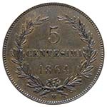 5 Centesimi 1864 - Milano