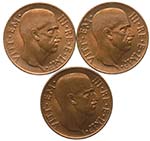 Lotto n.3 Monete - 5 Centesimi Impero 1938 ... 