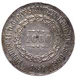 Brasile  - 1000 Reis 1859 - Ag