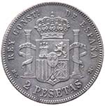 Spagna  - Alfonso XII - 2 Pesetas 1882 - Ag