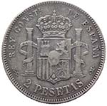 Spagna  - Alfonso XII - 2 Pesetas 1883 - (R) ... 
