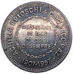 Gettone Achille Brioschi 1907-1957 - Ag  ... 