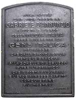 Placchetta - Gabriele dAnnunzio  gr.69,27  ... 