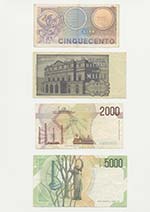 Lotto n.4 Banconote : 500 Lire Mercurio - ... 