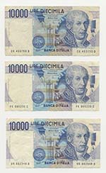 Lotto n.3 Banconote : ... 