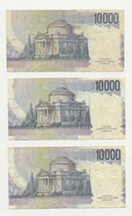 Lotto n.3 Banconote : 10000 Lire Volta
