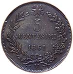 Vittorio Emanuele II (1861-1878) 5 Centesimi ... 