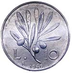 10 Lire Ulivo 1946 - R/data di tipo Pagani ... 