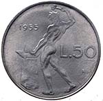 50 Lire Vulcano 1955