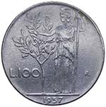 100 Lire Minerva 1957
