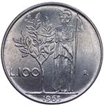 100 Lire Minerva 1963