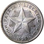 Cuba - 1 Peso 1933 - Ag ... 