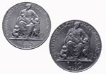 Lotto n.2 monete: 5 Lire 1948 e 10 Lire 1947
