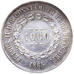 Brasile - Pietro II (1831-1889) 1000 Reis ... 