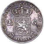 Olanda  - Guglielmo II (1840-1849) 2 1/2 ... 