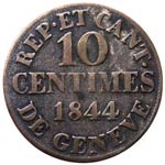 Svizzera - Ginevra - 10 Centimes - 1844 - KM ... 