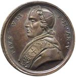 Pio VII (1800-1823) Medaglia di devozione a ... 
