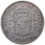 Spagna - Alfonso XII (1879-1884) 2 Pesetas ... 