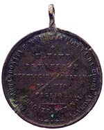 Medaglia emessa nel 1882-1883 votiva delle ... 