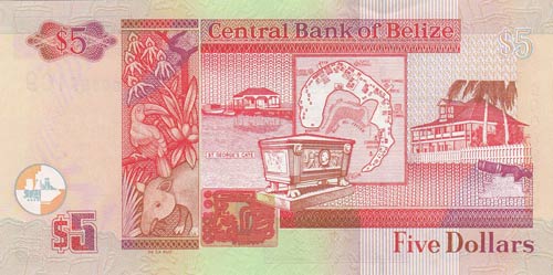 Belize, 5 Dollars, 2011, UNC, p67e