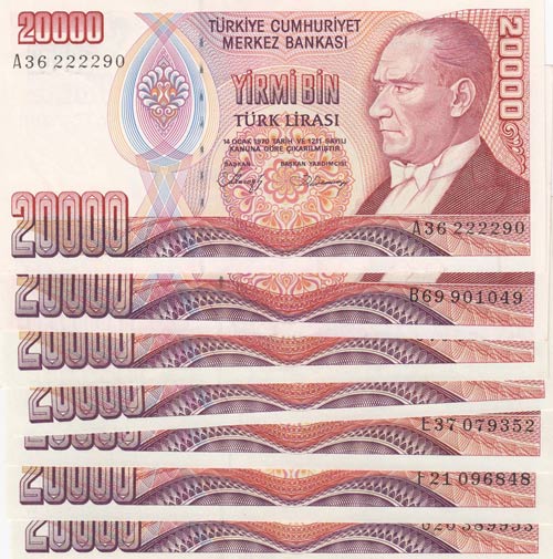 Turkey, 20.000 Lira, 1988, UNC, ... 