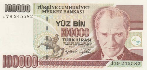 Turkey, 100.000 Lira, 1996, UNC, ... 