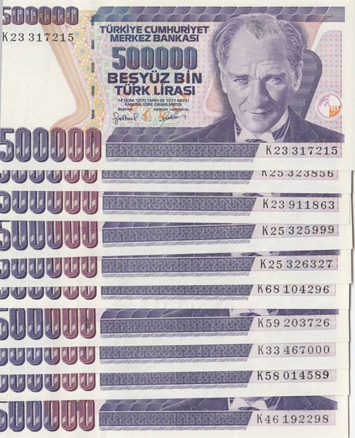 Turkey, 500.000 Lira, 1997, UNC, ... 