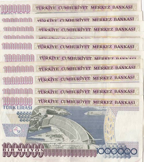 Turkey, 1.000.000 Lİra, 1995, XF ... 