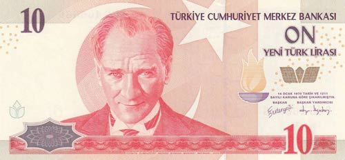 Turkey, 10 New Turkish Lira, 2005, ... 