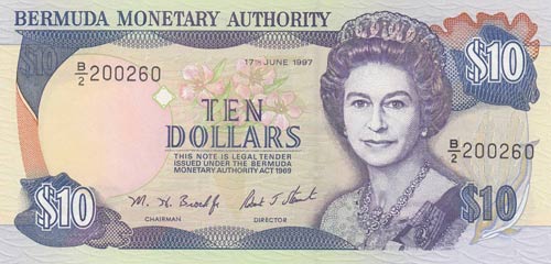 Bermuda, 10 Dollars, 1997, UNC, ... 