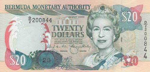 Bermuda, 20 Dollars, 2000, UNC, p53