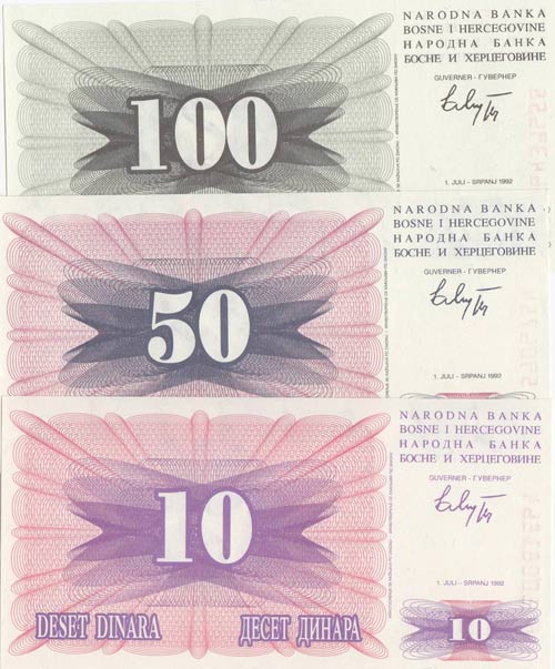 Bosnia- Herzegovina, 10 Dinara, 50 ... 