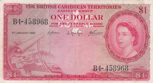 British Caribbean, 1 Dollar, 1962, ... 