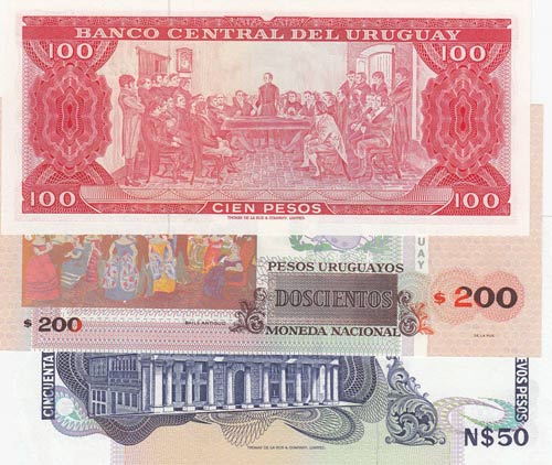 Uruguay, 50 Pesos, 100 Pesos and ... 
